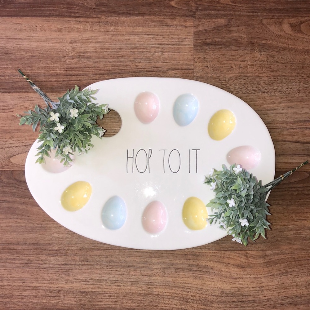 Rae Dunn Easter Egg Tray, Hop To It, Paint Palette